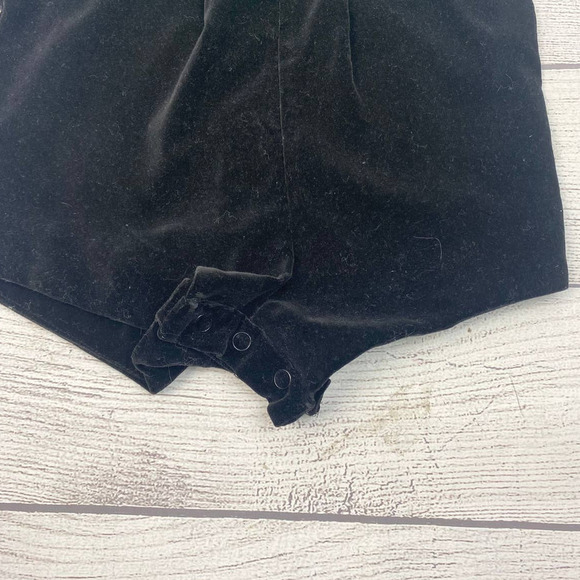 Baby Vintage Nutcracker Green & Black Velour One Piece 24 Months - Picture 5 of 8